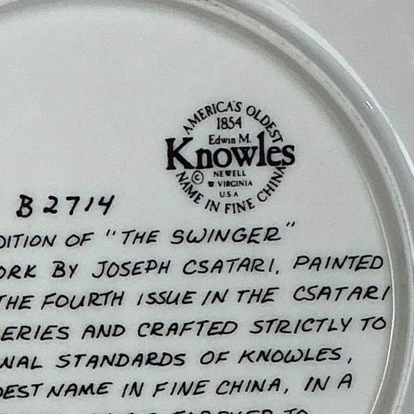 Vintage Csatari Grandparent Plate 1983 Limited Edition The Swinger Collective - Picture 4 of 14